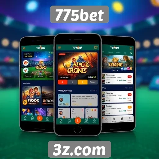 Interface do usuário do 775bet em dispositivos móveis